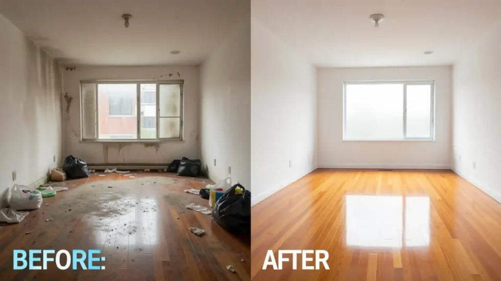 End of Lease Cleaning before after